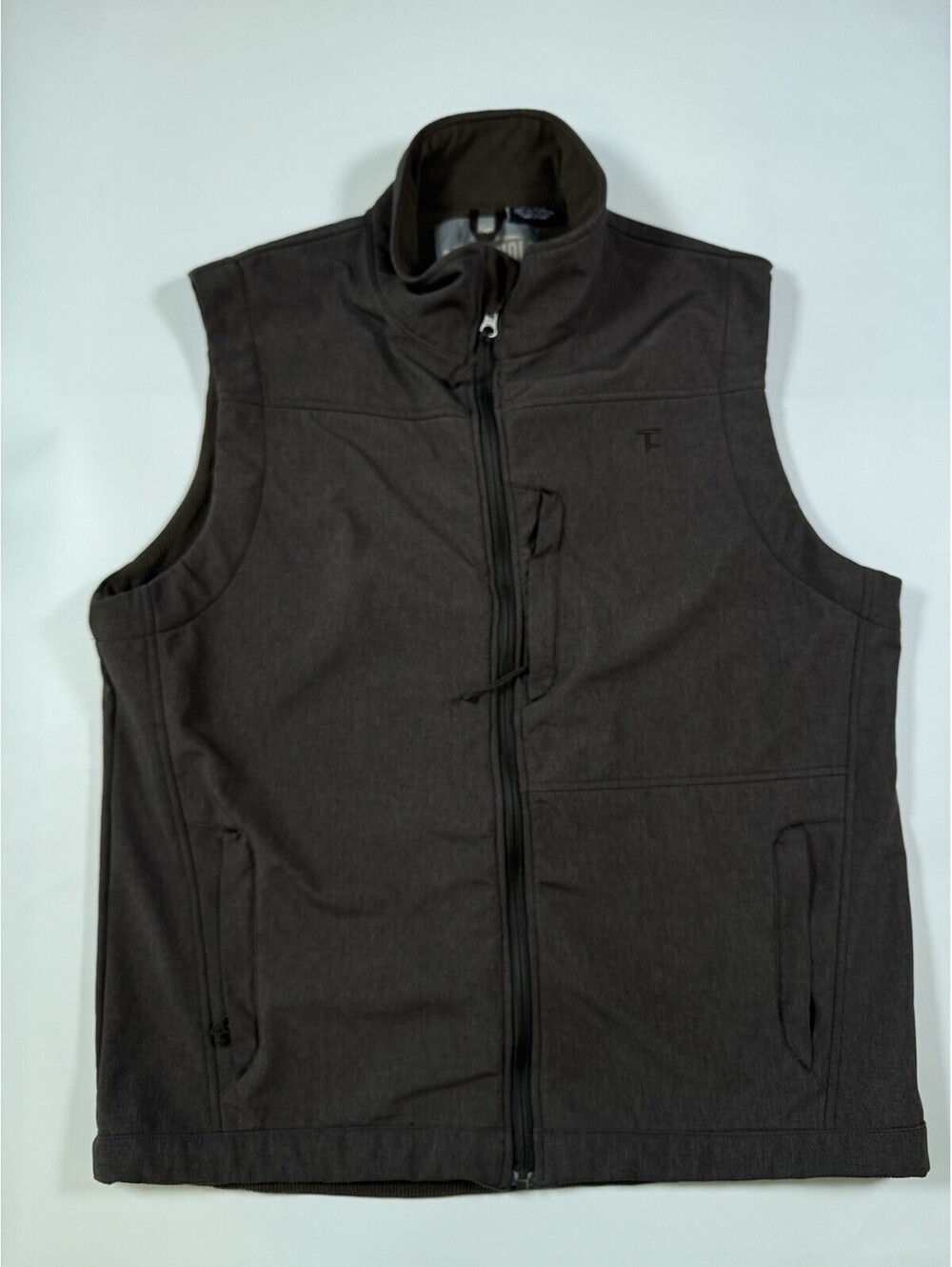 Panhandle Tuf Cooper Performance Soft Shell Vest Brown Full Zip Mens L